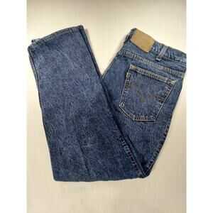 Vtg 80s Levis Two Horse Brand Jeans Mens Size 36x29 Leather Tab Dark Acid Washed